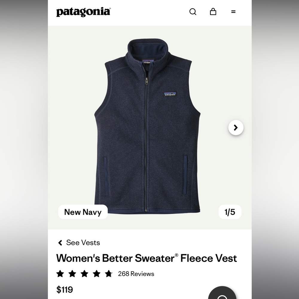 Patagonia Navy Fleece Jacket